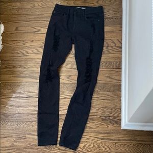 Express Ripped Legging Mid Rise Jeans
